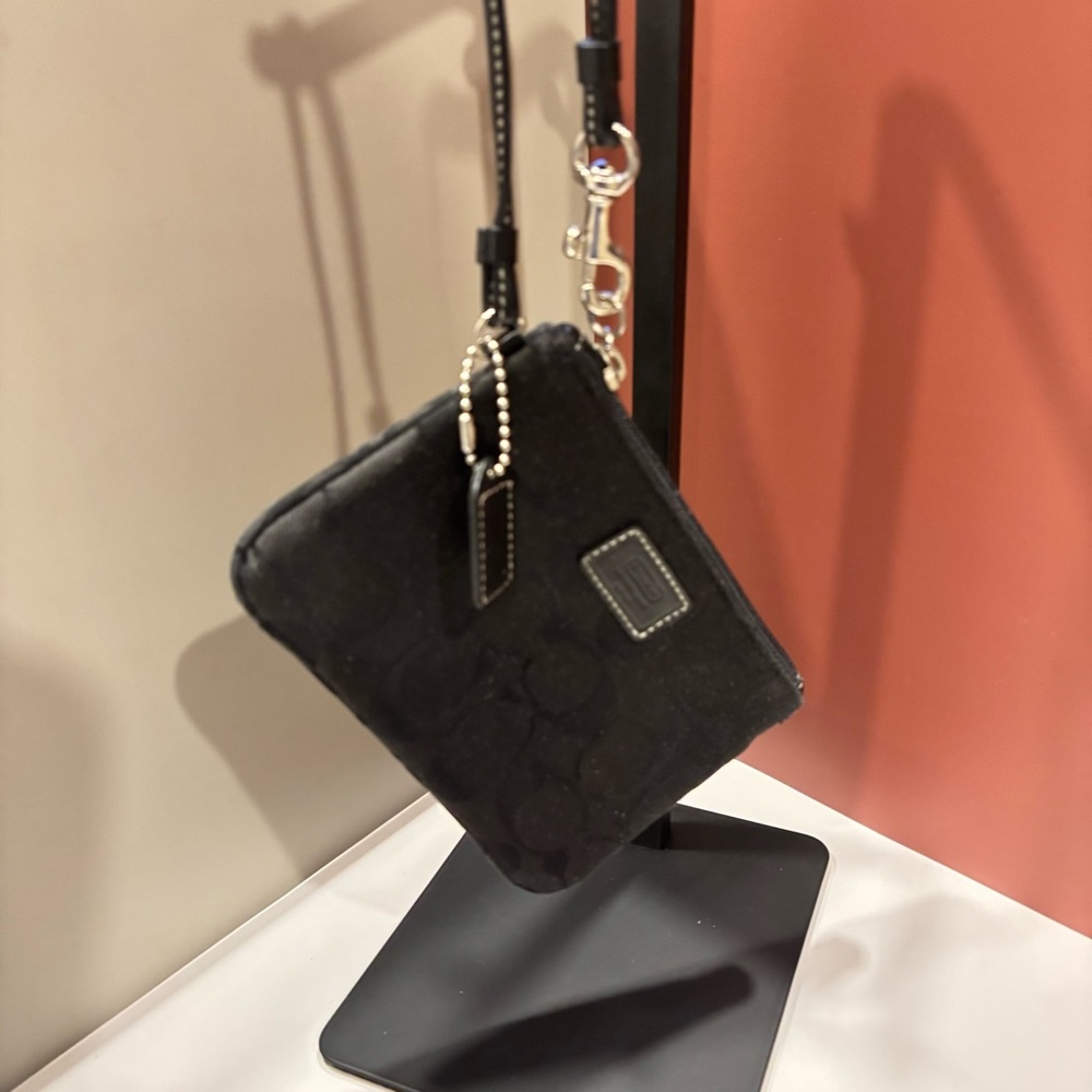COACH Black Canvas Coach Signature Wrislet